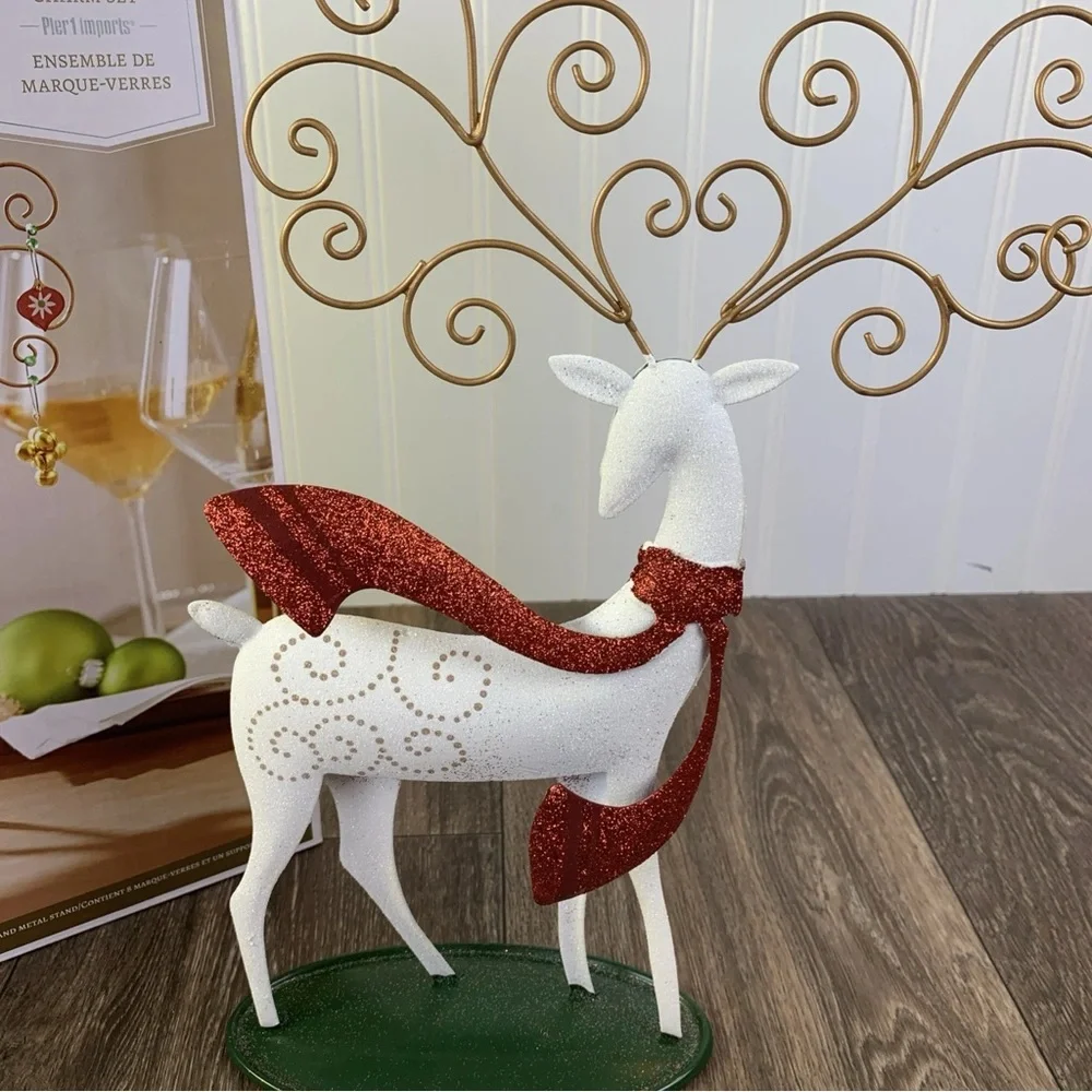 Pier 1 Imports Reindeer Drink Wine Charm Set